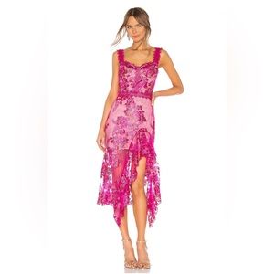 Bronx & Banco Fuchsia Midi Dress